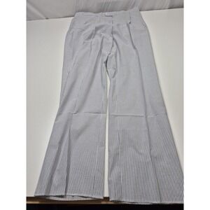 Haspel Dress Pants Mens 40x37 Blue Cotton Pleated Stripe New Orleans Unhemmed